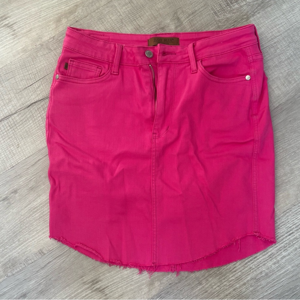 Judy blue garment dyed Barbie skirt